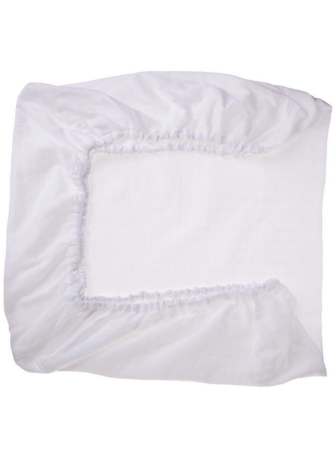 SwaddleDesigns Softest Cotton Muslin Fitted Crib Sheet/Toddler Sheet For Baby Boy & Girl Pure White - Image 4