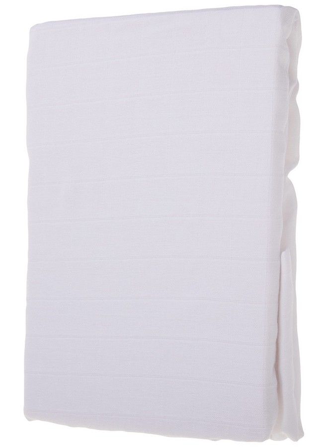 SwaddleDesigns Softest Cotton Muslin Fitted Crib Sheet/Toddler Sheet For Baby Boy & Girl Pure White - Image 3