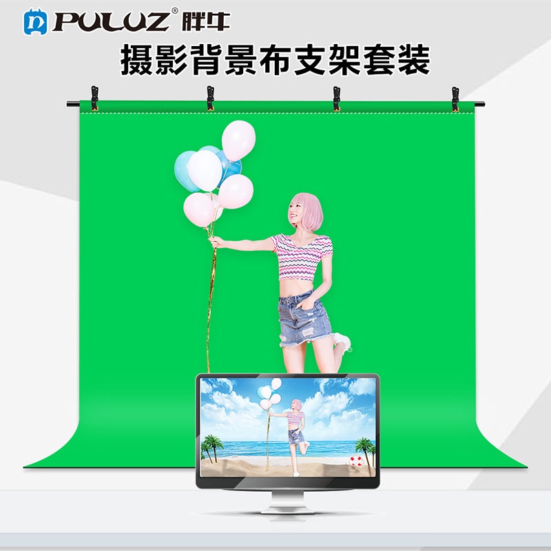 Puluz Fat Cow 3* 6M Pography Background Cloth Studio Live Broadcast Portrait Green Cloth Free Cutout Cloth Po Background Cloth - Image 2