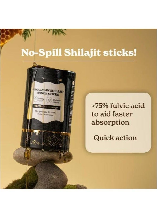 Shilajit RX Himalayan Shilajit Honey Sticks with Saffron – Organic Raw Honey Infused with Pure Saffron & Shilajit, Boost Energy, Strength, Stamina & Cognitive Functions, 30 Sticks (30-Day Supply), 85+ Trace Minerals & 75%+ Fulvic Acid - Image 4