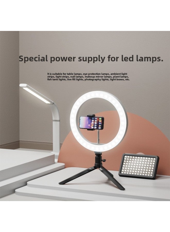 24V1A Lamp Special Table Lamp Eye Protection Lamp Cosmetic Mirror Accessories 3C Certification LED Controller Power Adapter-Color:12v1.98a Lamps, Standard 3c Certification, White-Specifications:DC Head 5.5*2.1  - Image 4