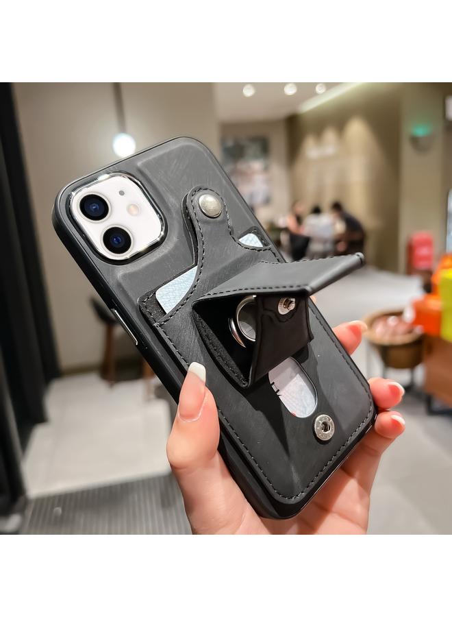 S-TOP Case For iPhone 12 Side Leather Rotation Card Holder Phone Case - Image 4