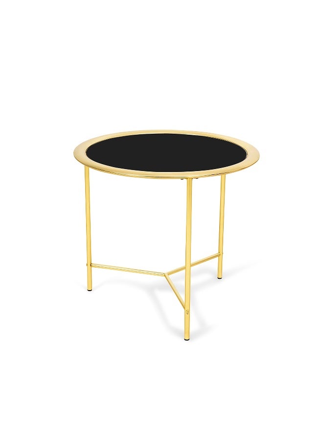 Pan Home Merika Nest Of Table Set Of 2 - Black And Gold  - Image 3