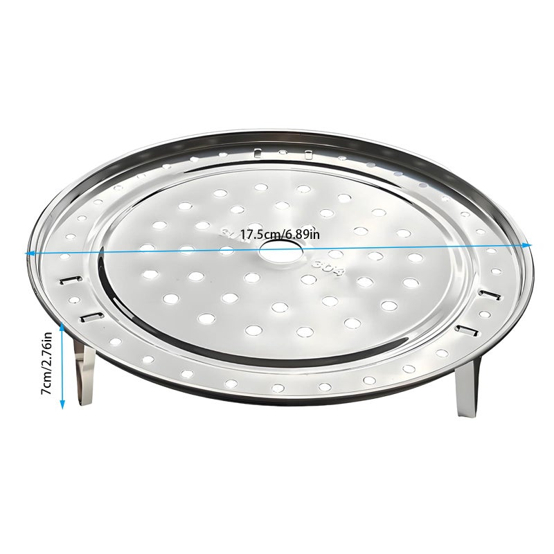 SUNIVOLSY Steamer Rack, 6.89 Inch/17.5cm Detachable Legs 304 Stainless Steel Steaming and Cooling Rack Basket Holder for Pressure Cooker Pot and Pan - Image 2