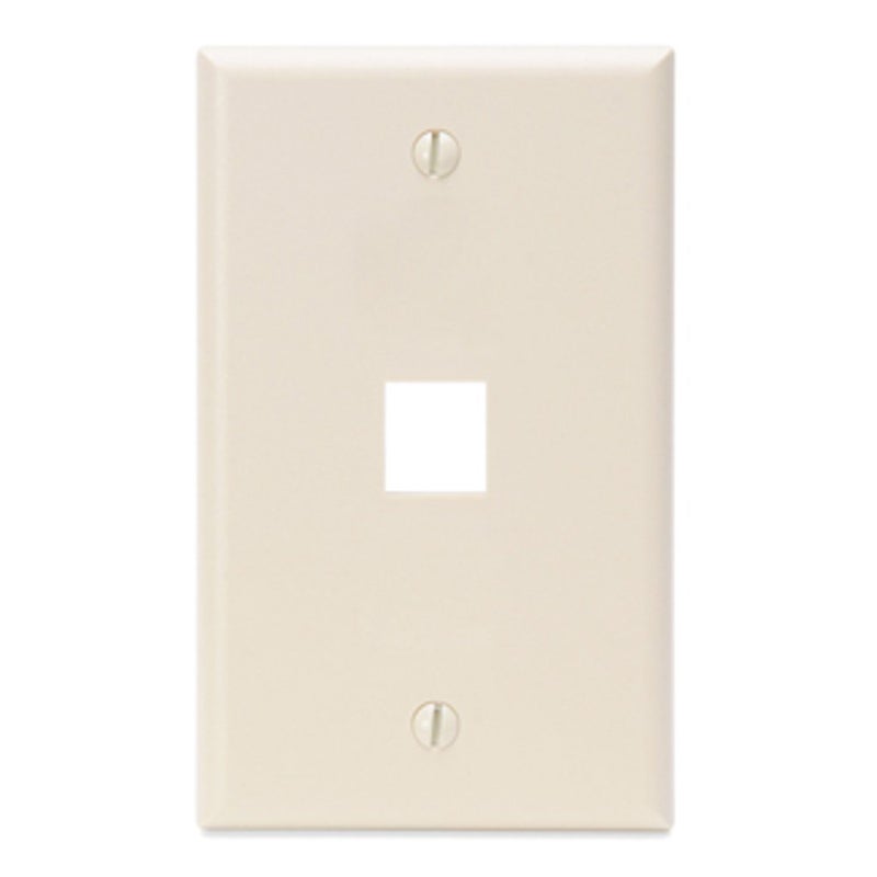 Leviton QuickPort Wallplate, Single Gang, 1-Port, 41080-1TP, Light Almond - Image 4