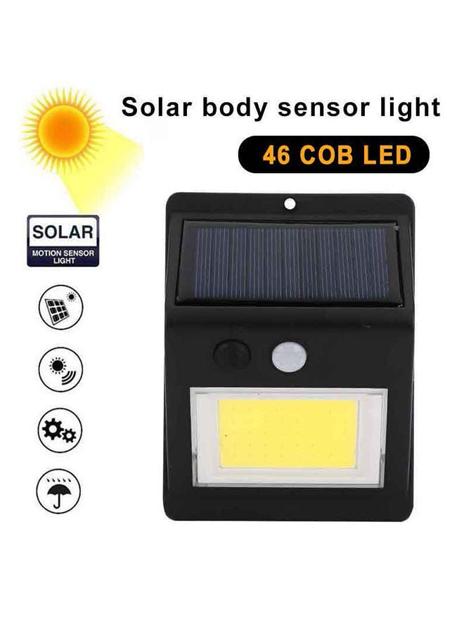 NIBEMINENT 46 LED Solar Power Outdoor Wall Light Lamp Black 13 x 10 5centimeter  - Image 2