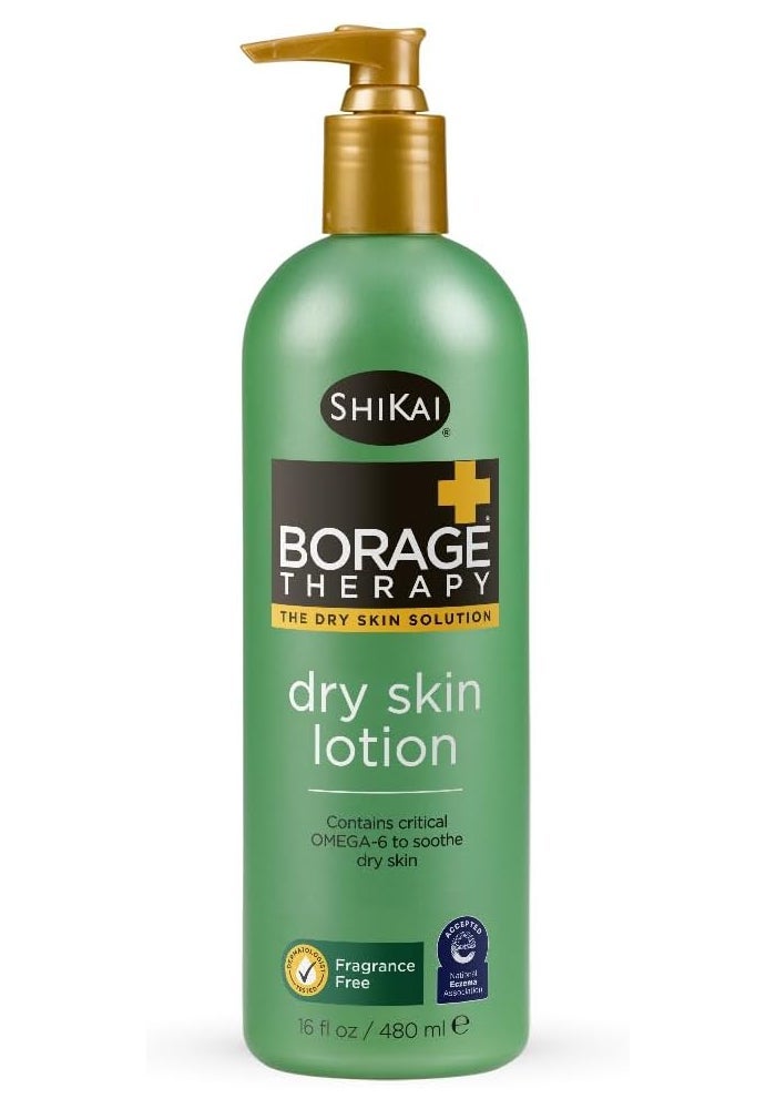 ShiKai Borage Therapy Dry Skin Lotion - Unscented Body Moisturizer with Oatmeal & Shea Butter (16 oz) - Image 1