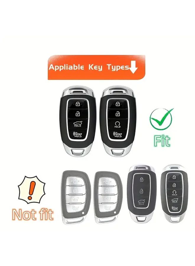 Pink TPU Key Fob Cover And Keychain Set For Hyundai Elantra Kona Palisade Venue Veloster Remote Protective Car Accessory - Image 3