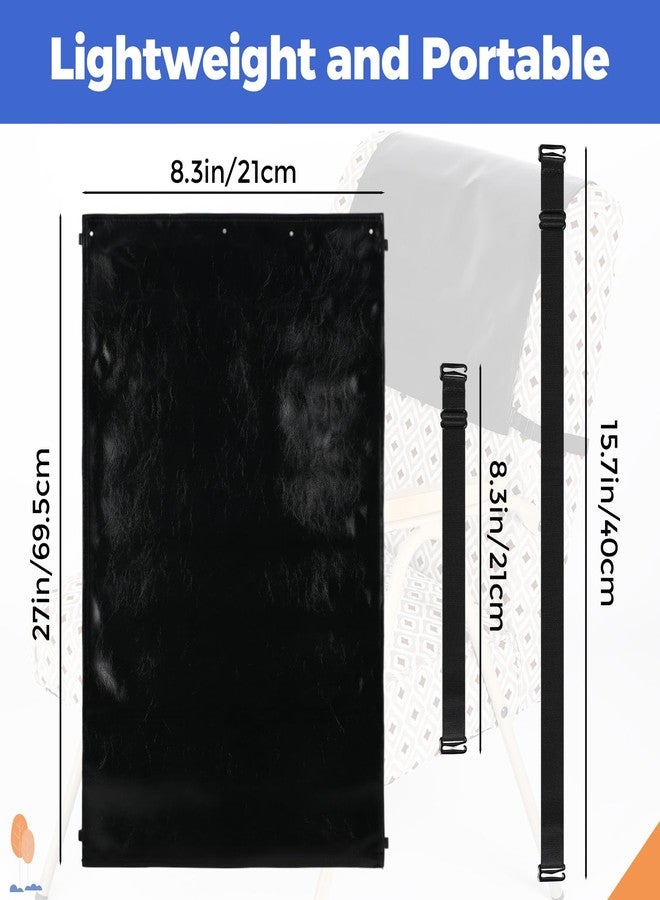 غطاء مسند رأس كرسي استرخاء مانع للانزلاق من جيلبروب، عبوة من قطعتين، مقاس 17 × 27 بوصة، أسود، مقاوم للماء، واقي مسند رأس الأريكة، غطاء مسند رأس جلدي قابل للغسل، مناسب للأثاث، غرفة المعيشة، كراسي المكتب - Image 2