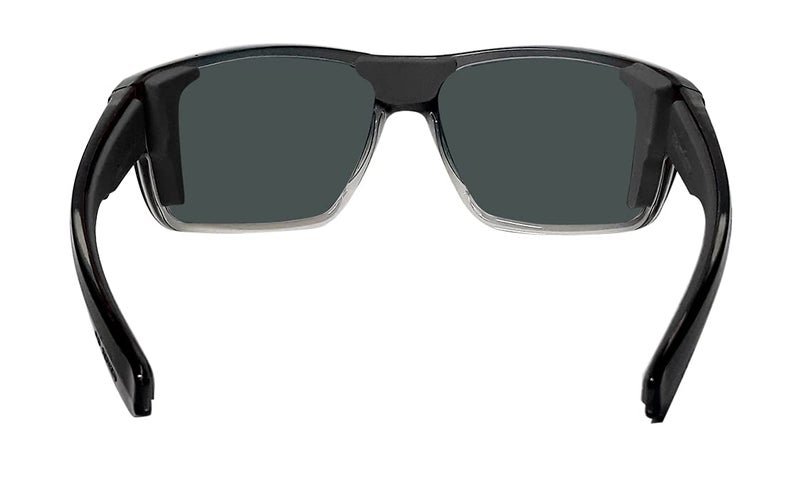 BOMBER MA104RMRF Safety Sunglasses for Men, 2-Tone Smoke Crystal frame, Red Mirror Polycarbonate Safety lens, Non-Slip foam lining, ANSI Z87+ Compliant, Safe for Rugged Activity - MA104RM - Image 3