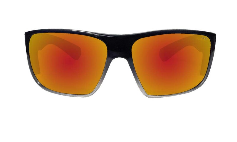 BOMBER MA104RMRF Safety Sunglasses for Men, 2-Tone Smoke Crystal frame, Red Mirror Polycarbonate Safety lens, Non-Slip foam lining, ANSI Z87+ Compliant, Safe for Rugged Activity - MA104RM - Image 2