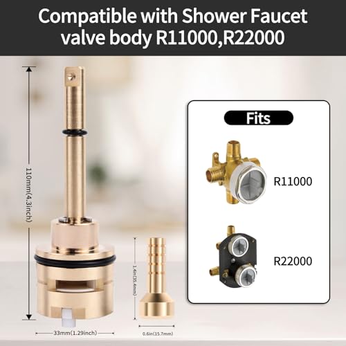 DEHEHUIY RP51919 6 setting diverter cartridge compatible with rp51919 replacement part set,Brass Construction - Image 2