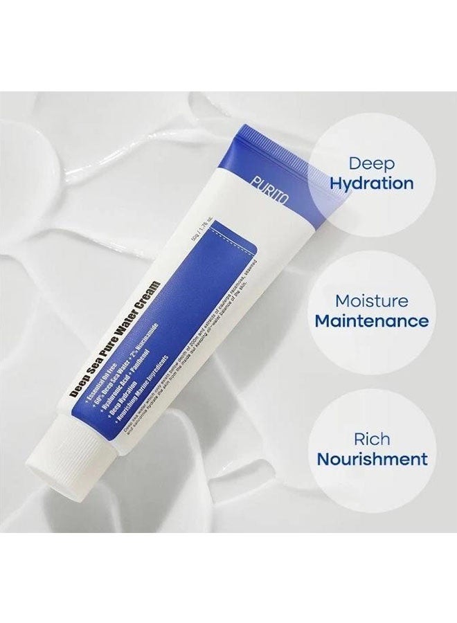 PURITO Deep Sea Pure Water Cream 50g, Hydrating and Soothing Moisturizer - Image 4