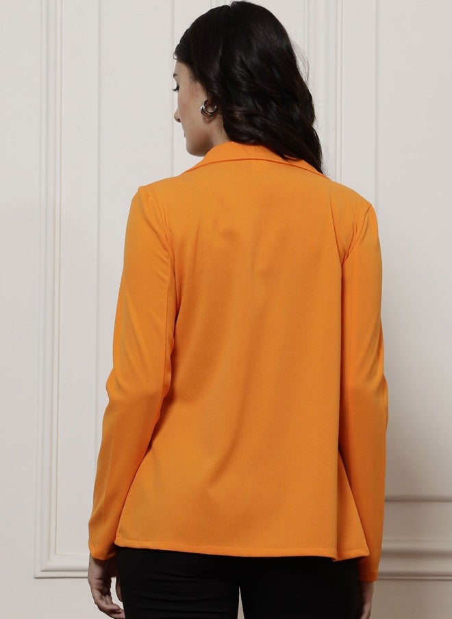 Athena بليزر برتقالي ضيق للنساء - Image 5