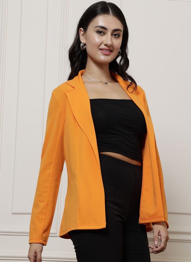 Athena بليزر برتقالي ضيق للنساء - Image 3