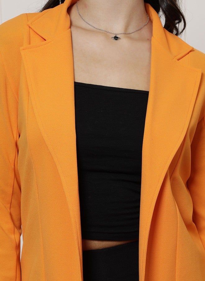Athena بليزر برتقالي ضيق للنساء - Image 2