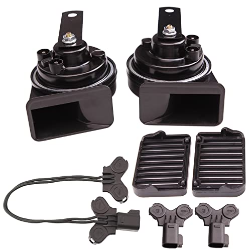AOLIHAN Car Horn Loud Compatible with GM/Chrysler/Ford, 12V Waterproof Snail Horns 125db High/Low Tune (Horn with Plug for Ford) - Image 1