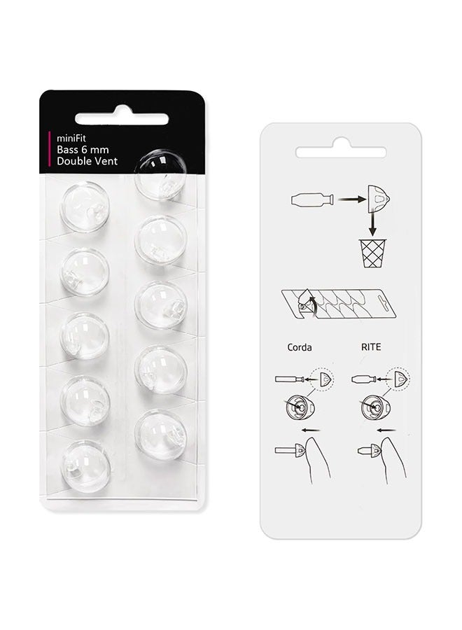 Tingoton Tingoton Hearing Aid Domes for Oticon MiniFit Double Vent Bass Domes: 2 Packs (6mm),Universal Domes for Oticon Hearing Aid Supplies  - Image 2