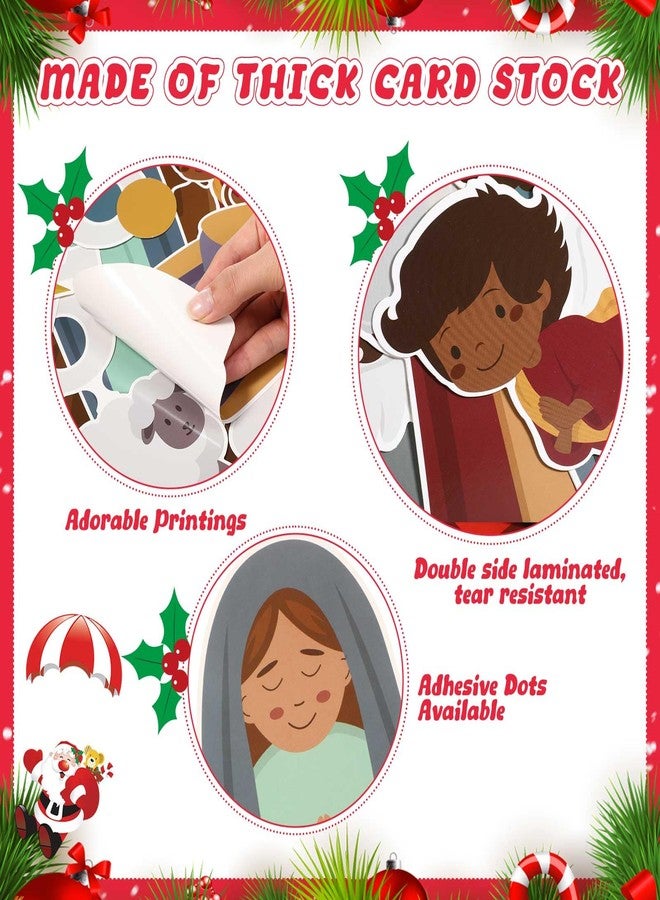 Containlol Christmas Nativity Bulletin Board Set Christian Christmas Classroom Decorations Religious O Come Let Us Adore Him Bulletin Board Cutouts for Holiday Sunday School Church Door Wall Decor - Image 3