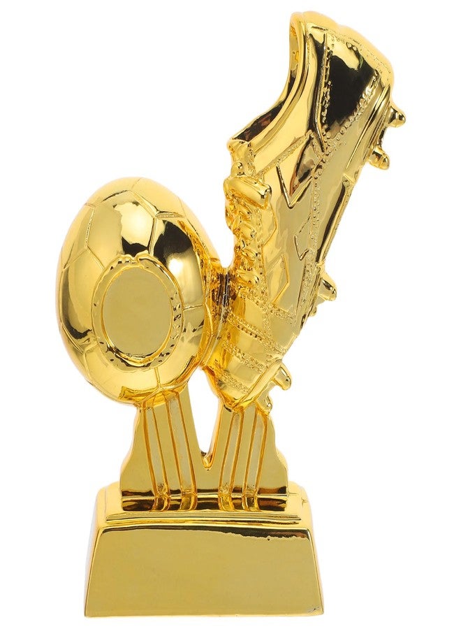 BESPORTBLE Gold Football Boot Trophy - Resin Soccer Award for Player Achievement - Youth Soccer Championship Trophy - Gold Plated Collectible for and Tournament, 6x5 Inch - Image 1