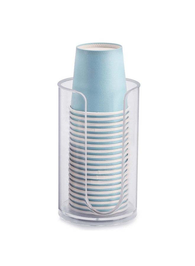 LoveBB Bathroom Cup Dispenser, 3oz-5oz Small Disposable Paper Cups Holder for Bathroom Vanity Countertop's Rinsing/Mouthwash Cups, Clear - Image 1
