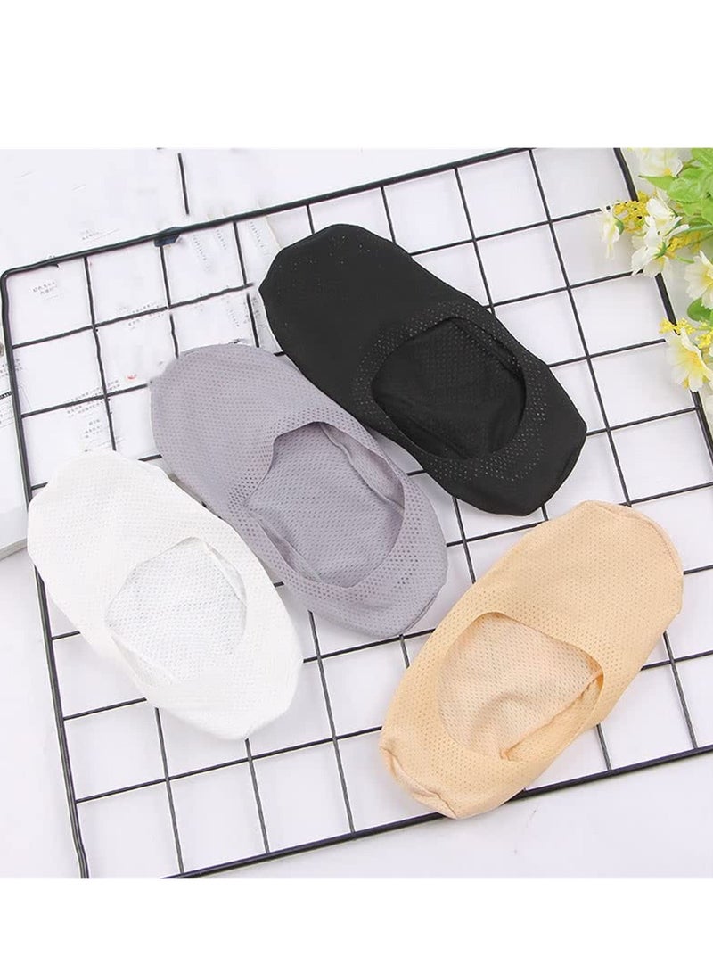 KASTWAVE Men's Breathable Ice Silk No Show Socks: Ultra Low Cut, Non-Slip Silicone Heel, Invisible Boat Socks for Daily Life Yoga and Sports  - Image 3