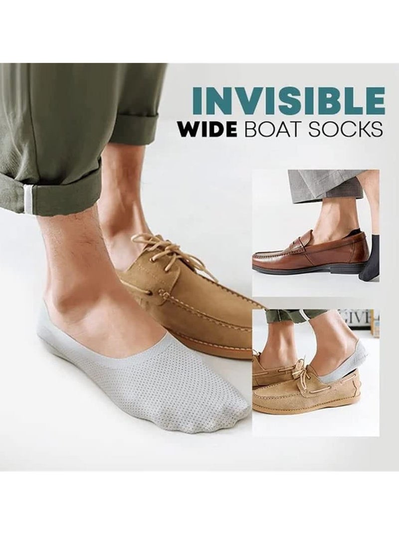 KASTWAVE Men's Breathable Ice Silk No Show Socks: Ultra Low Cut, Non-Slip Silicone Heel, Invisible Boat Socks for Daily Life Yoga and Sports  - Image 5