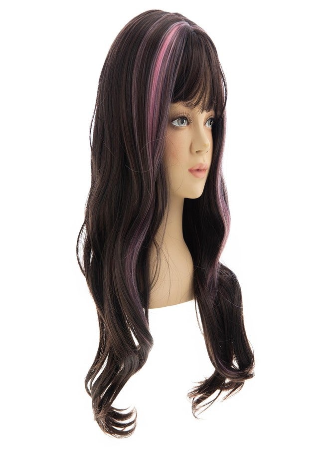 Dsimeig Long Wavy Brown Wigs for Kids Girls Synthetic Halloween Cosplay Hair Wig with Bangs - Image 4