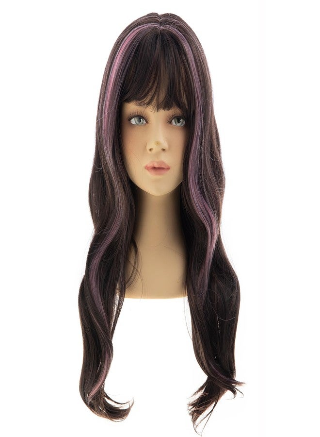 Dsimeig Long Wavy Brown Wigs for Kids Girls Synthetic Halloween Cosplay Hair Wig with Bangs - Image 2