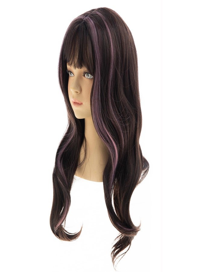 Dsimeig Long Wavy Brown Wigs for Kids Girls Synthetic Halloween Cosplay Hair Wig with Bangs - Image 3