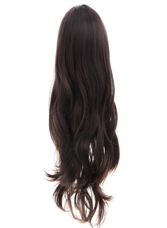 Dsimeig Long Wavy Brown Wigs for Kids Girls Synthetic Halloween Cosplay Hair Wig with Bangs - Image 5