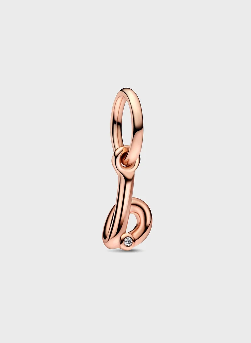 PANDORA Letter B Script Alphabet Dangle Charm