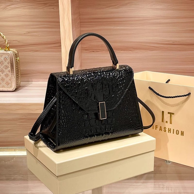 Handbag Women'S 2024 Autumn New Crocodile Pattern Niche Light Luxury High-End Crossbody Small Bag Elegant Evening Bag - Image 3