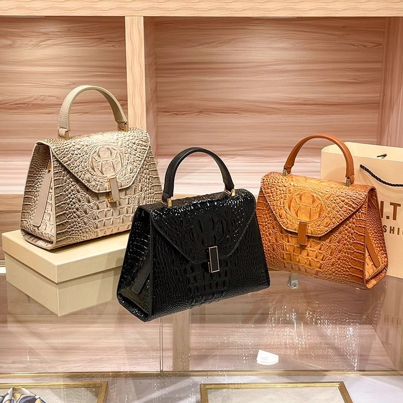 Handbag Women'S 2024 Autumn New Crocodile Pattern Niche Light Luxury High-End Crossbody Small Bag Elegant Evening Bag - Image 4