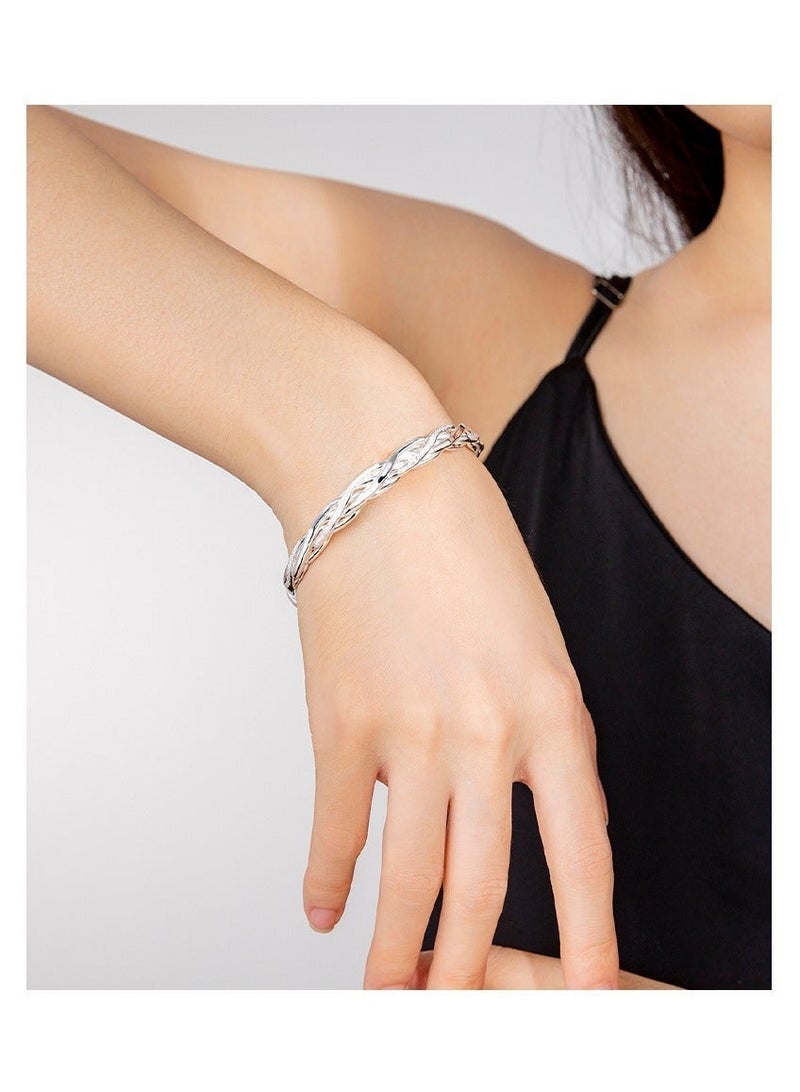 general Ferris wheel star vine sterling silver bracelet women's sterling silver foot silver bracelet does not fade, personality, fashion, simplicity, temperament, niche, send to a lover, send a girlfriend, holiday gifts, female love, Valentine's Day jewelry push pull hand ornament, sterling silver - Image 3