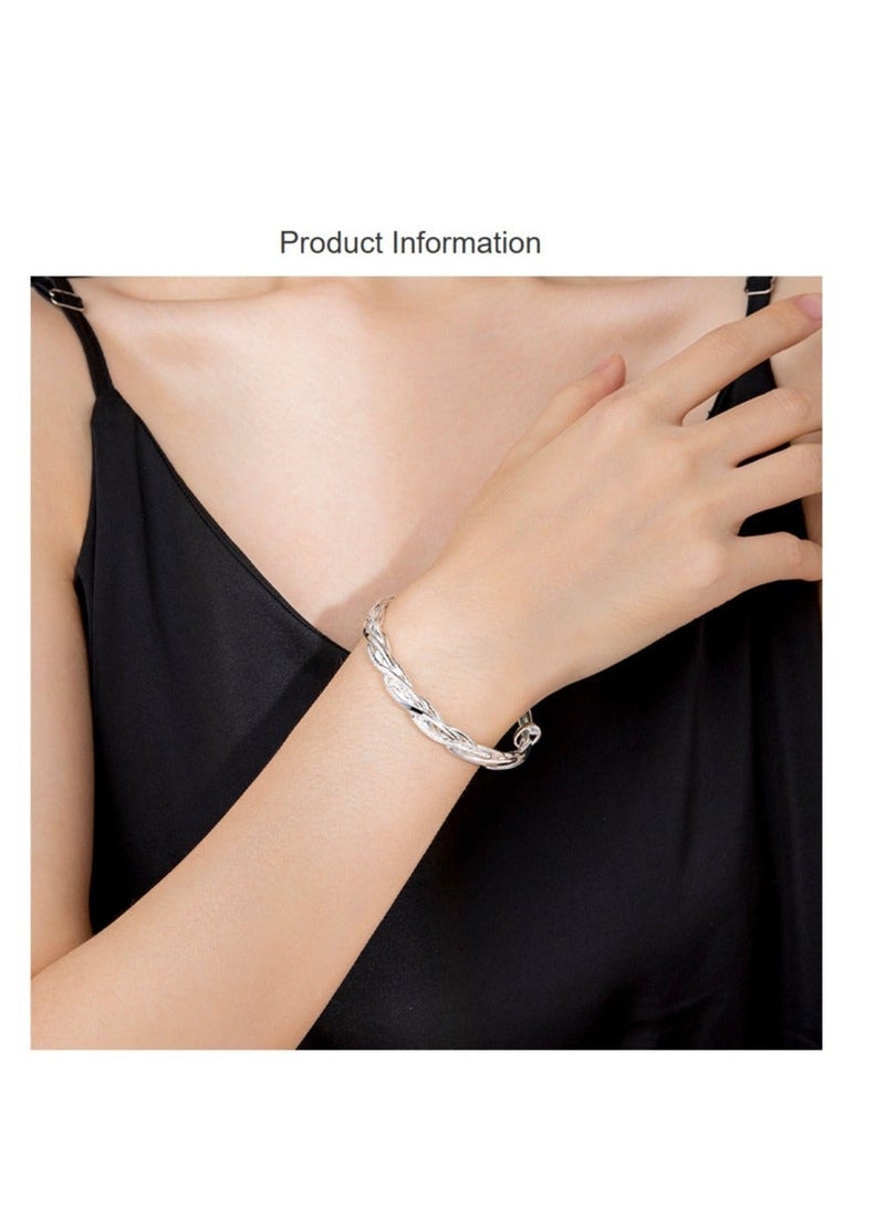 general Ferris wheel star vine sterling silver bracelet women's sterling silver foot silver bracelet does not fade, personality, fashion, simplicity, temperament, niche, send to a lover, send a girlfriend, holiday gifts, female love, Valentine's Day jewelry push pull hand ornament, sterling silver - Image 2