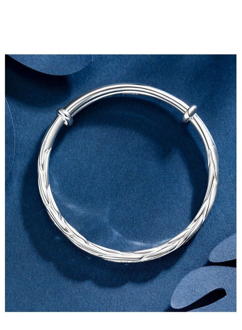 general Ferris wheel star vine sterling silver bracelet women's sterling silver foot silver bracelet does not fade, personality, fashion, simplicity, temperament, niche, send to a lover, send a girlfriend, holiday gifts, female love, Valentine's Day jewelry push pull hand ornament, sterling silver - Image 1