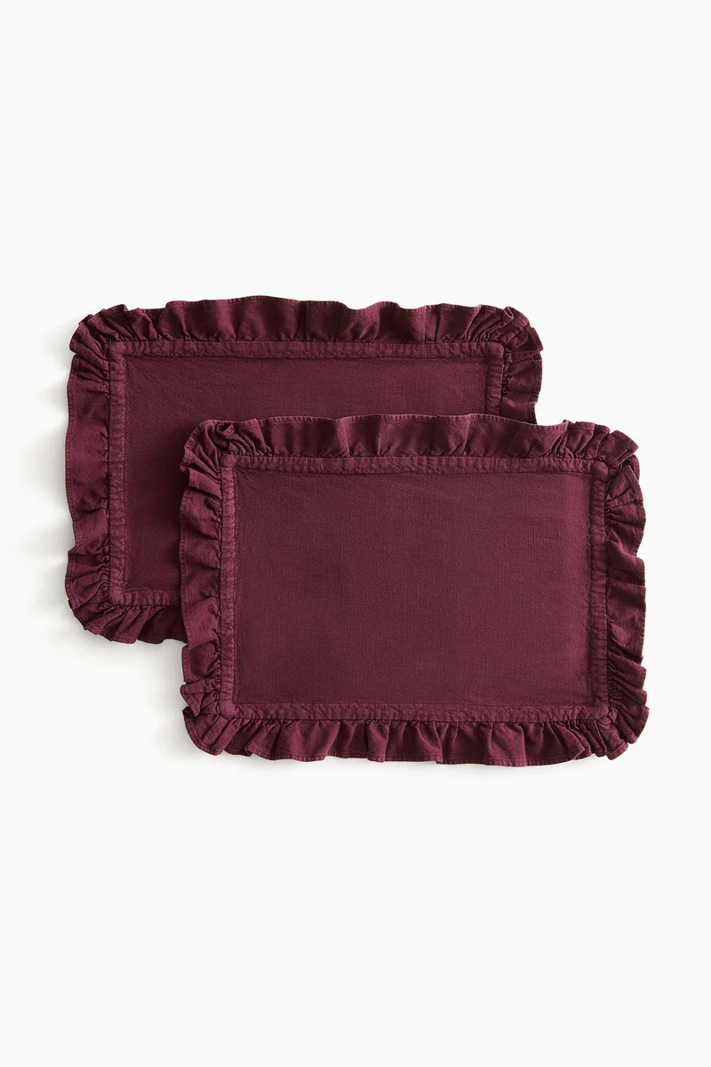 اتش اند ام قواعد صحون بحواف مكشكشه - عبوة من قطعتين