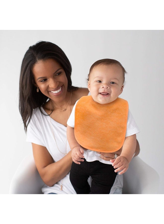 Neat Solutions 8 Count Multi-Color Solid Knit Terry Feeder Bib, Boy - Image 4