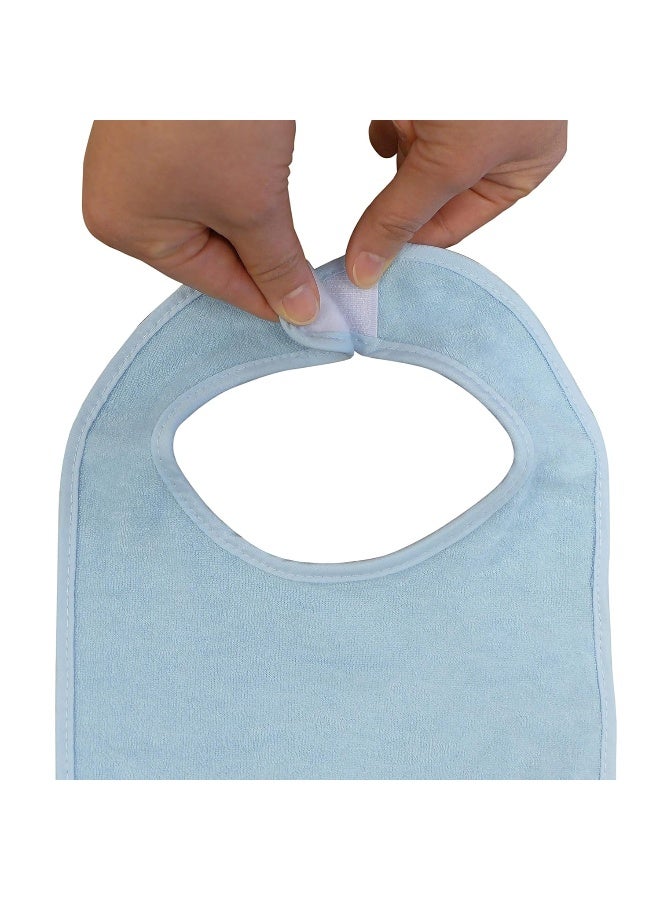 Neat Solutions 8 Count Multi-Color Solid Knit Terry Feeder Bib, Boy - Image 5