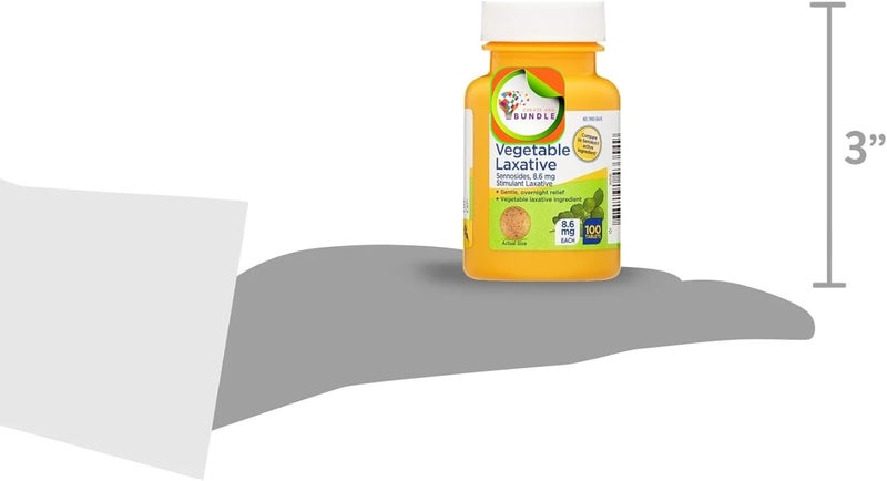 Create and Bundle Equate Natural Vegetable Laxative Sennosides Tablets  100 Count  Gentle Overnight Constipation Relief Supports Digestive Health  CreateAndBundle Sticker - Image 3