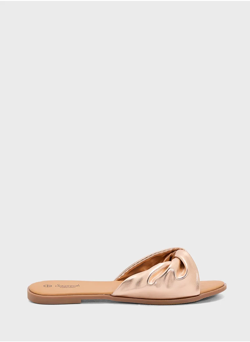 Ginger Knot Strap Flat Sandal