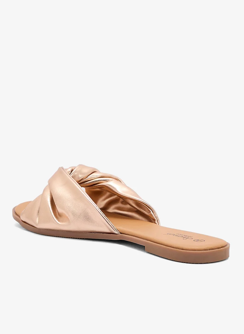 سافانا كولكشن صندل مسطح بحزام بعقدة