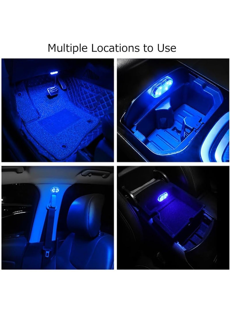 Hihonor 2 pcs Wireless Led Lights, Interior Portable Small Incar LED Touch Lights with 6 Bright LED Lamp Beads, 7 Color Switches, USB Charging Touch Switch Wireless Portable Mini Ambient Light【2Pcs/Pack】 - Image 4
