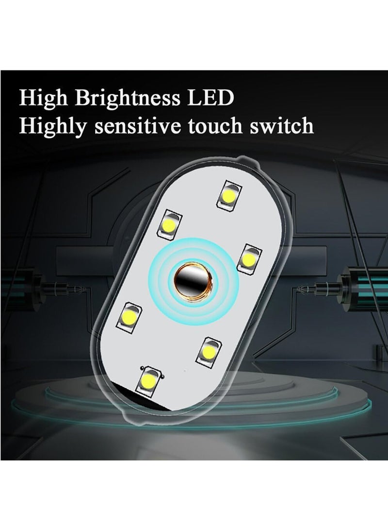 Hihonor 2 pcs Wireless Led Lights, Interior Portable Small Incar LED Touch Lights with 6 Bright LED Lamp Beads, 7 Color Switches, USB Charging Touch Switch Wireless Portable Mini Ambient Light【2Pcs/Pack】 - Image 5