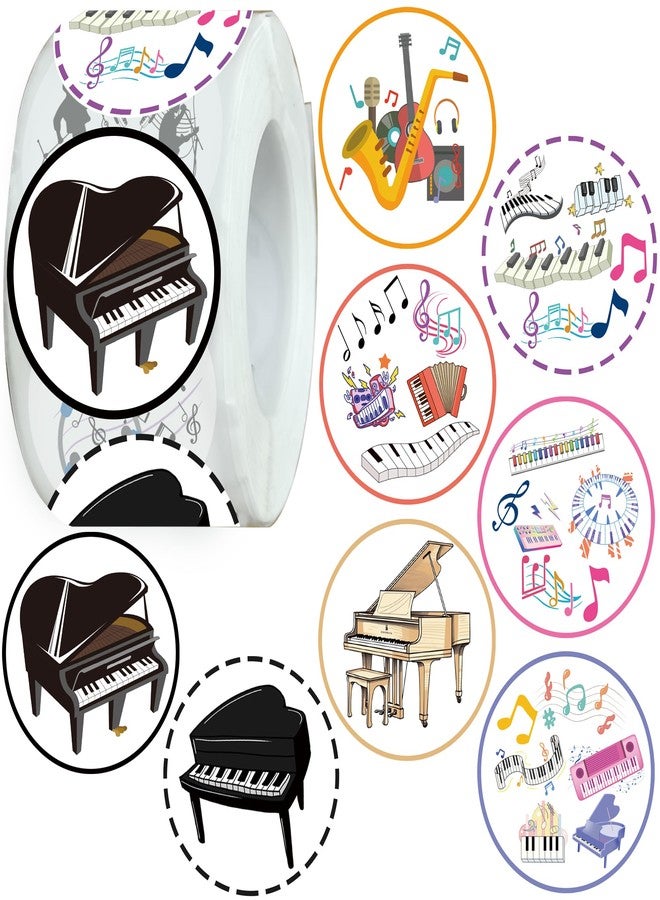 كوبا بلاي 500 قطعة من ملصقات نوتات البيانو - ملصقات موسيقية / ملصقات حفلات موسيقية / لوازم حفلات نوتات موسيقية - ديكورات جوقة - حفلات أعياد الميلاد - حفلات استقبال المولود الجديد - Image 1