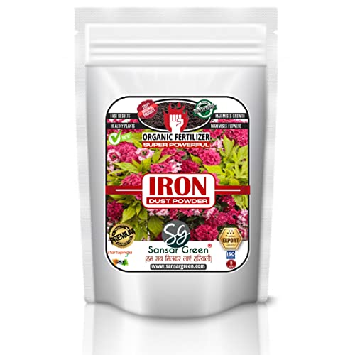 Sansar Green® Iron, Dust Powder, Essential Super Powerful Organic Magnetic active Iron Powder Fertilizer for Best Growth of Plants (200 gm) - Image 1
