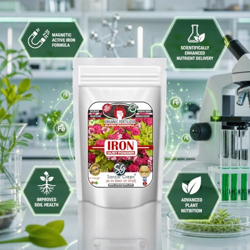 Sansar Green® Iron, Dust Powder, Essential Super Powerful Organic Magnetic active Iron Powder Fertilizer for Best Growth of Plants (200 gm) - Image 3