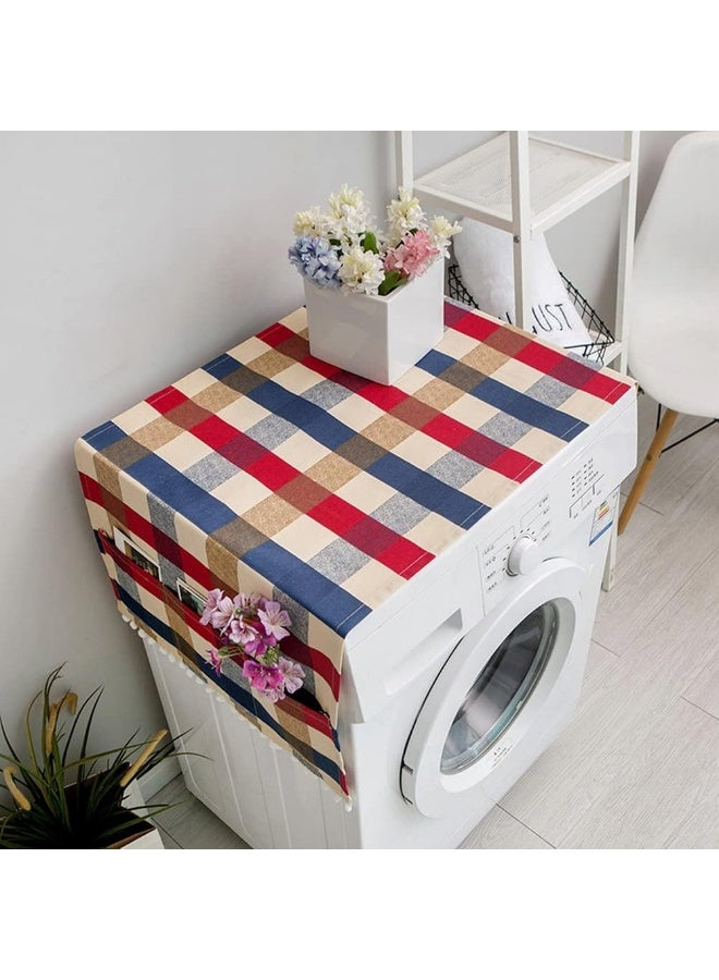 general Washing machine dust cover, refrigerator dust cover, washing machine waterproof cover with storage bag, multi-purpose dryer pad top cover (170x71cm) - Image 3