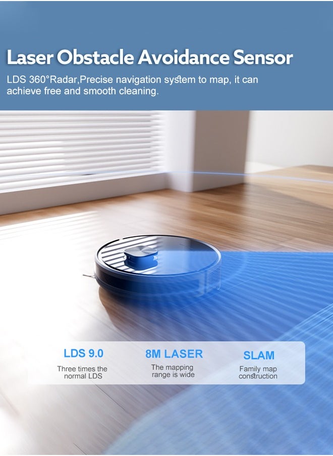 isweep - 3 in 1 Robot Vacuum and Mop Combo, 4000Pa Robot Vacuum Cleaner with LIDAR Navigation,Auto Carpet Boost, Self Charging, App/Voice Control, Ideal for Pet Hair,Hard Floor,X7 Black - Image 1
